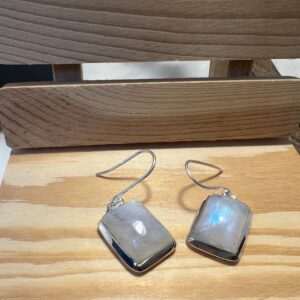 Moonstone Earrings set in 92.5 sterling silver