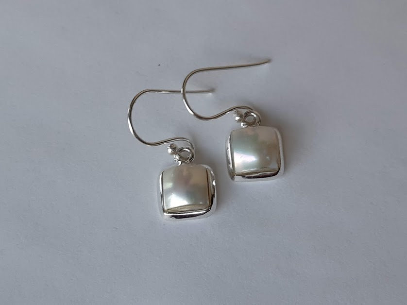 Pearl earrings; 92.5 sterling silver, boho, freshwater pearls, ear hook option