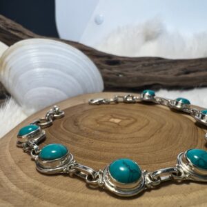 Premium Turquoise Bracelet Set in 92.5% Sterling Silver – Exquisite Craftsmanship & Timeless Beauty
