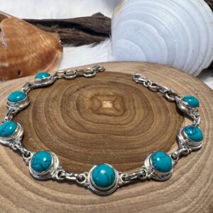 Premium Turquoise Bracelet Set in 92.5% Sterling Silver – Exquisite Craftsmanship & Timeless Beauty