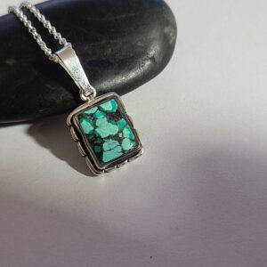 Stunning Genuine Turquoise Pendant – 92.5 Sterling Silver | Enhance Your Style with Exquisite Craftsmanship