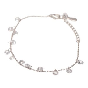 Upgrade Your Style with our Stunning Sterling Silver CZ Chain Bracelet – Shop Now!
