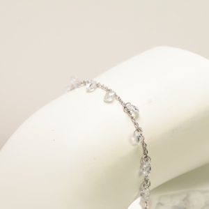 Upgrade Your Style with our Stunning Sterling Silver CZ Chain Bracelet – Shop Now!