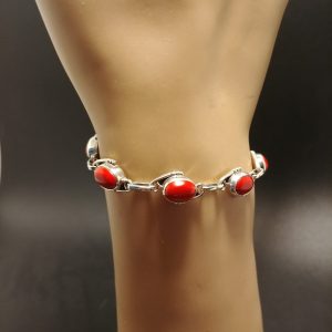 Unique 92.5 Sterling Silver Carnelian Bracelet – Bold & Distinctive Jewelry Piece